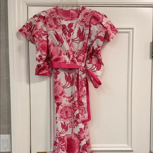 Floral Pink Kimono Dress - Picture 1 of 3